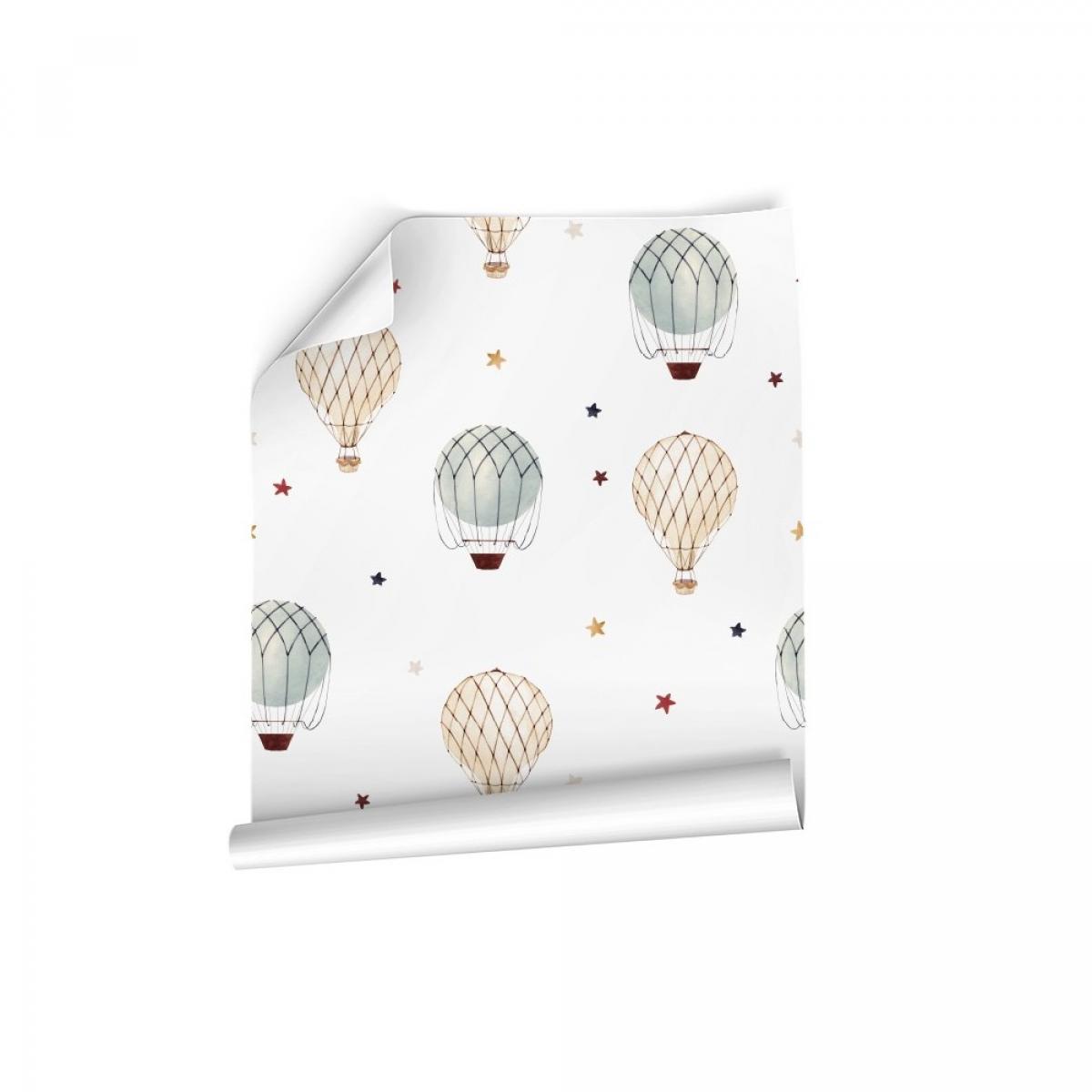 Rollo de papel pintado infantil de dos paneles autoadhesivos canvas BALLOONS