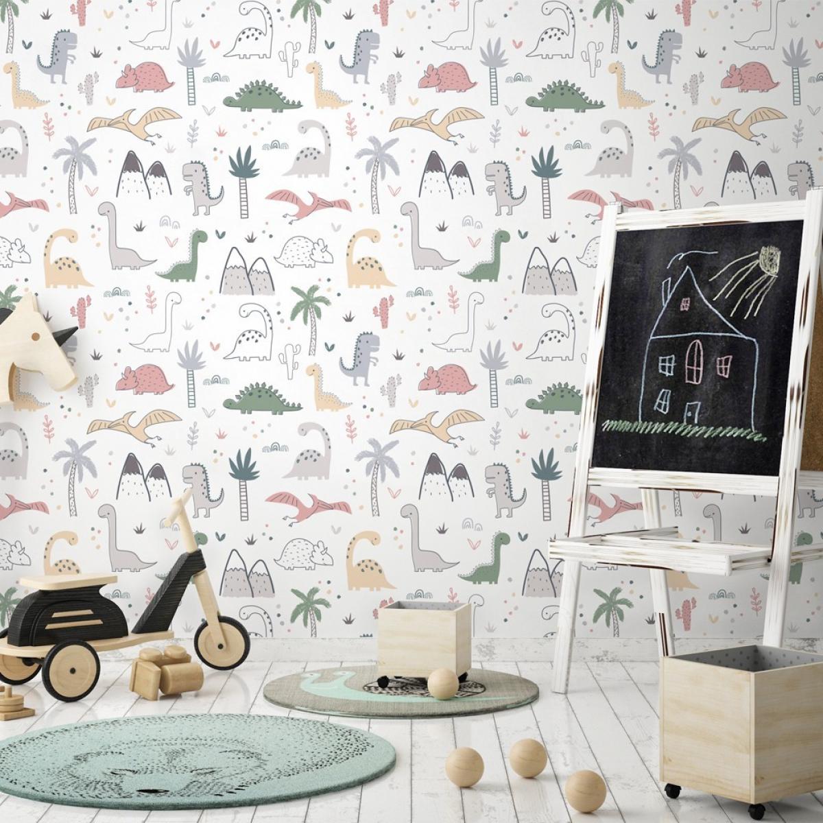 Rollo de dos paneles autoadhesivos canvas JURASSIC