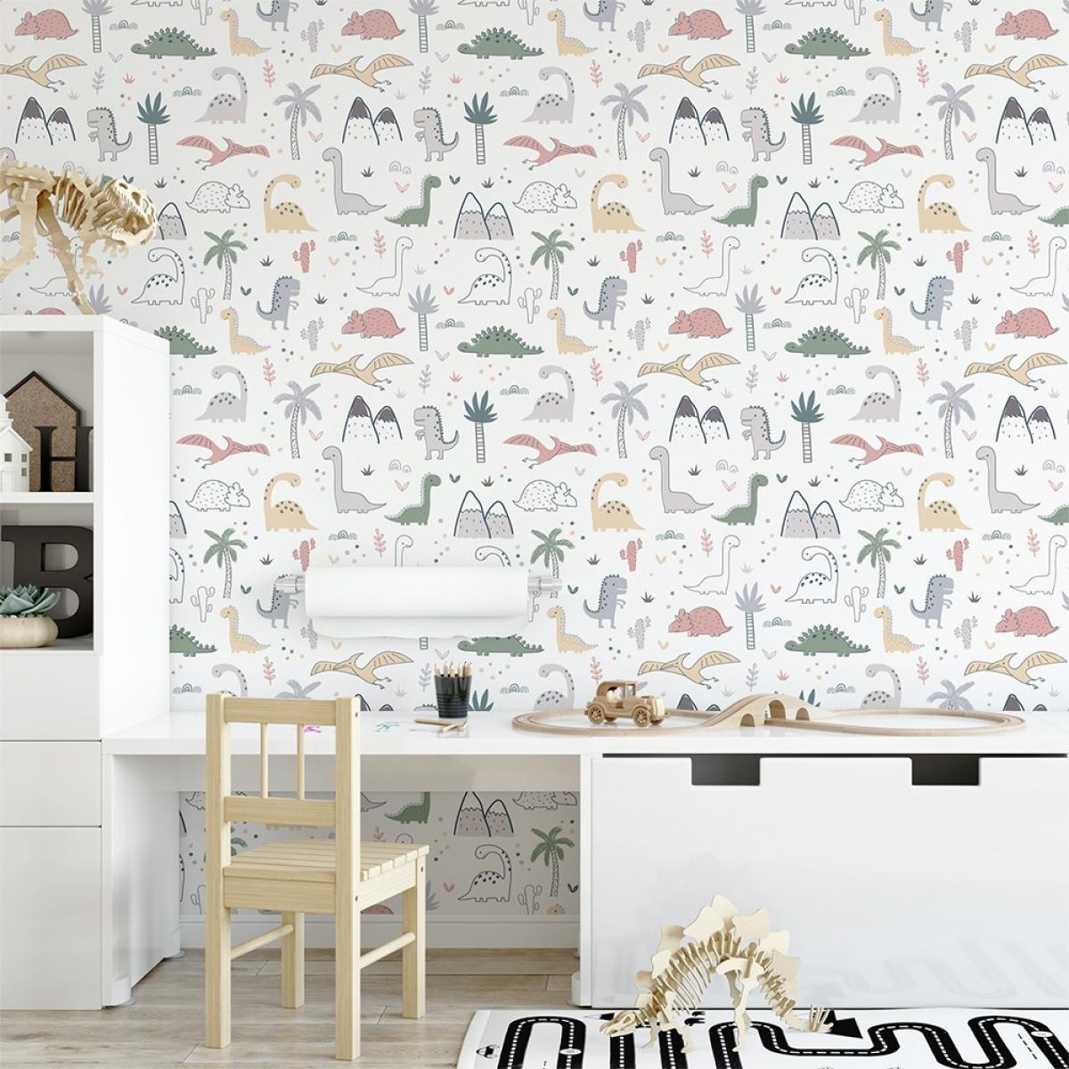 Rollo de dos paneles autoadhesivos canvas JURASSIC