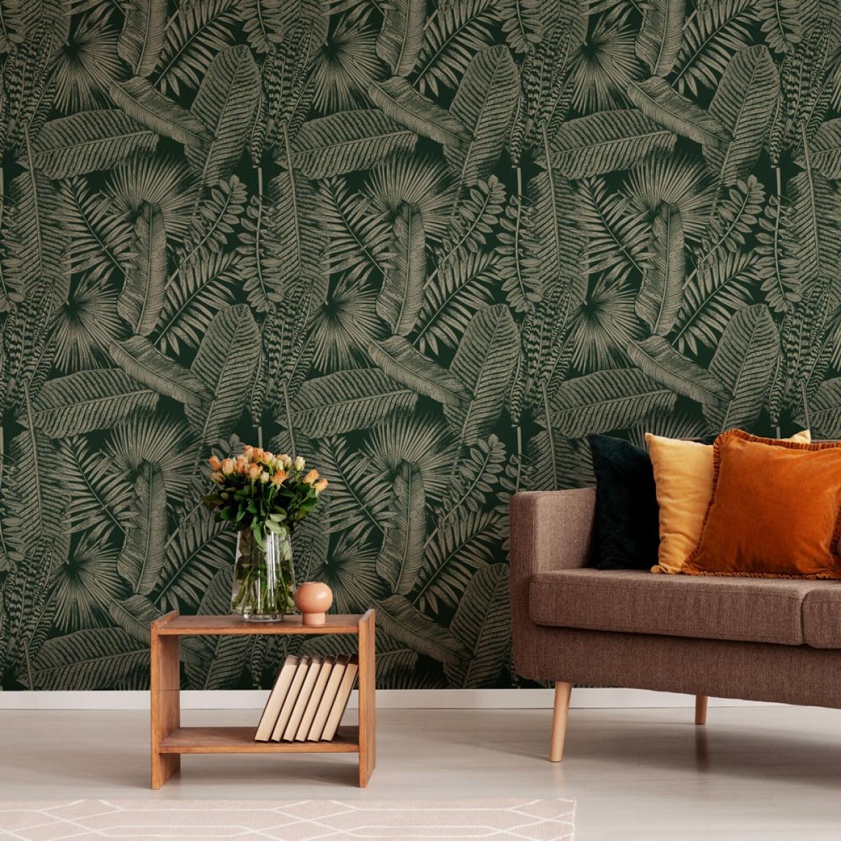 Rollo de papel pintado salón de dos paneles autoadhesivos canvas EXOTIC