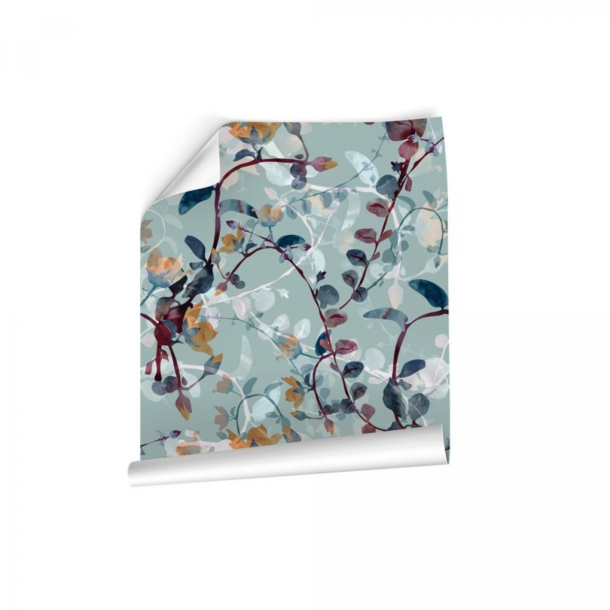 Rollo de dos paneles autoadhesivos canvas FLORES DE