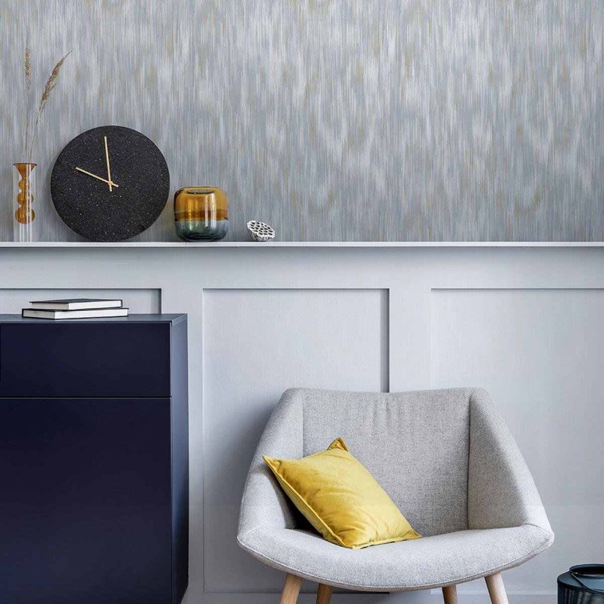 Rollo de papel pintado salón de dos paneles autoadhesivos canvas AERA