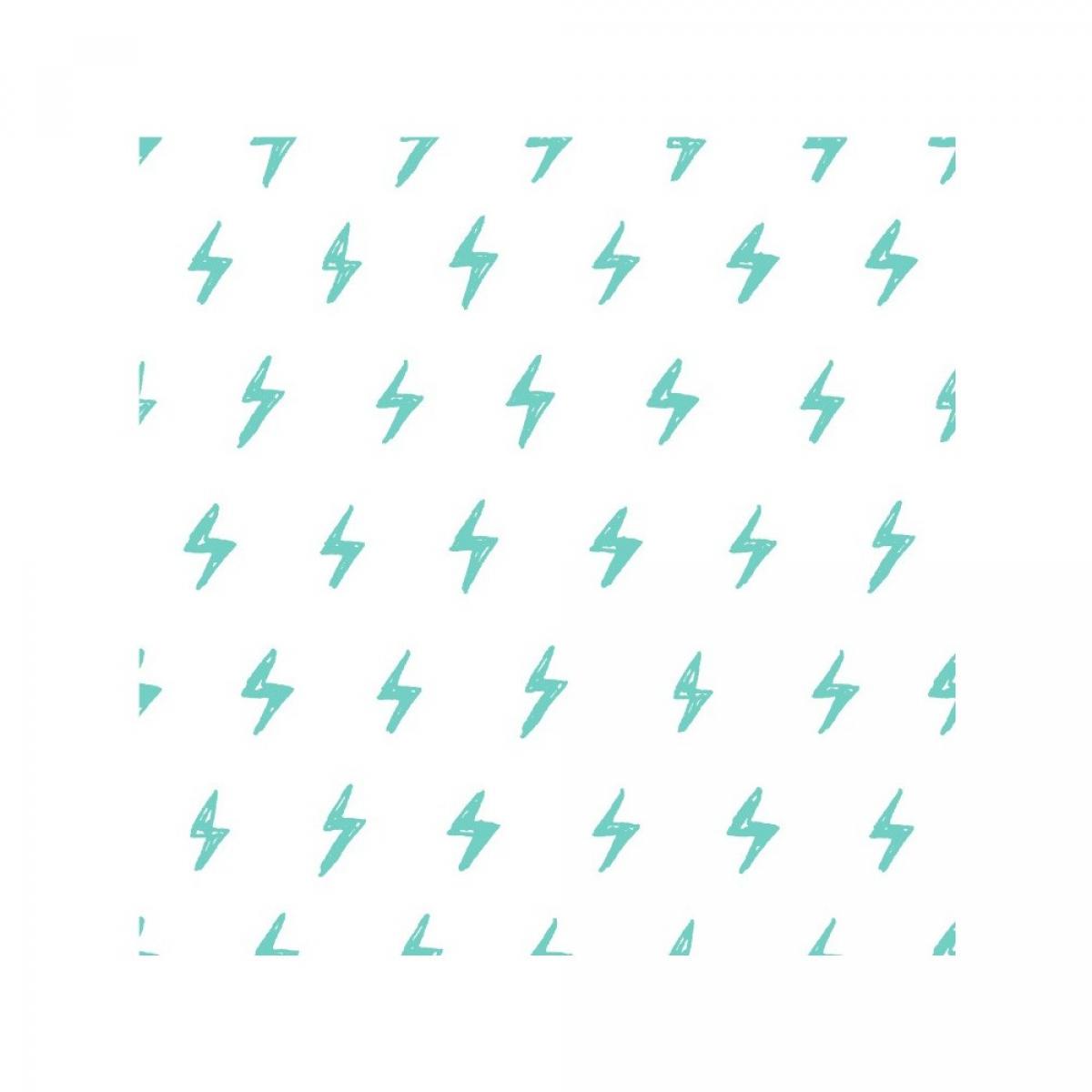 Rollo de dos paneles autoadhesivos canvas RAYOS Y CENTELLAS AGUAMARINA