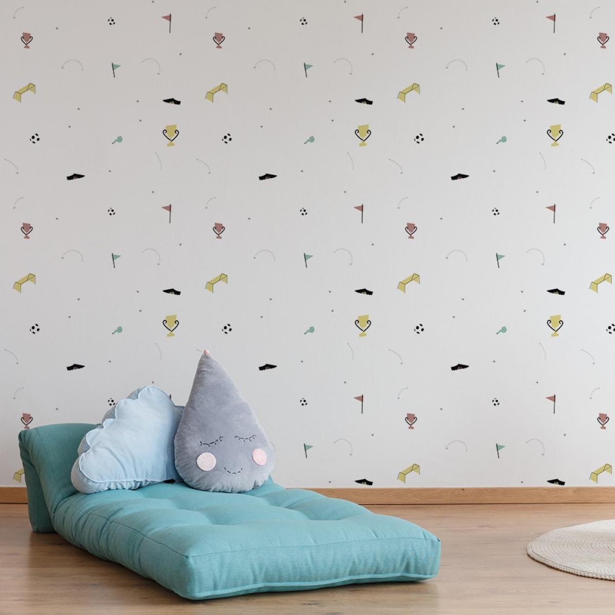 Rollo de dos paneles autoadhesivos canvas FUTBOL