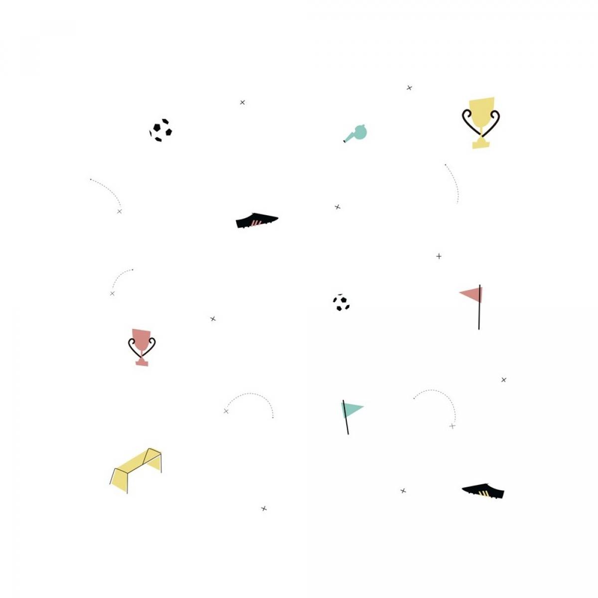 Rollo de dos paneles autoadhesivos canvas FUTBOL