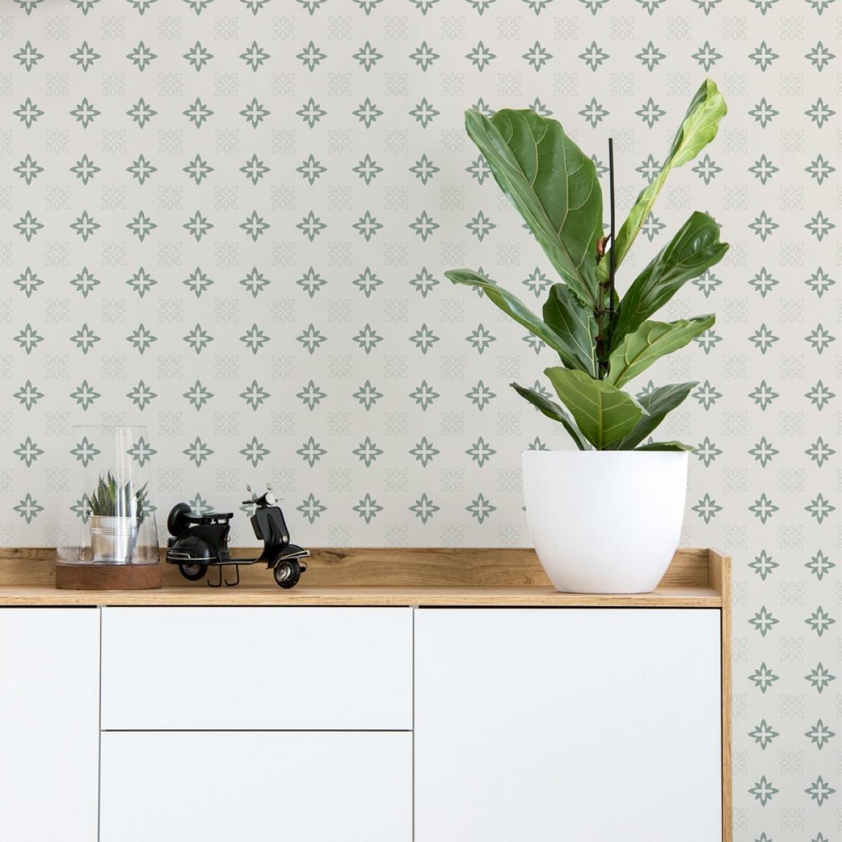 Rollo de dos paneles autoadhesivos canvas ARABESCO