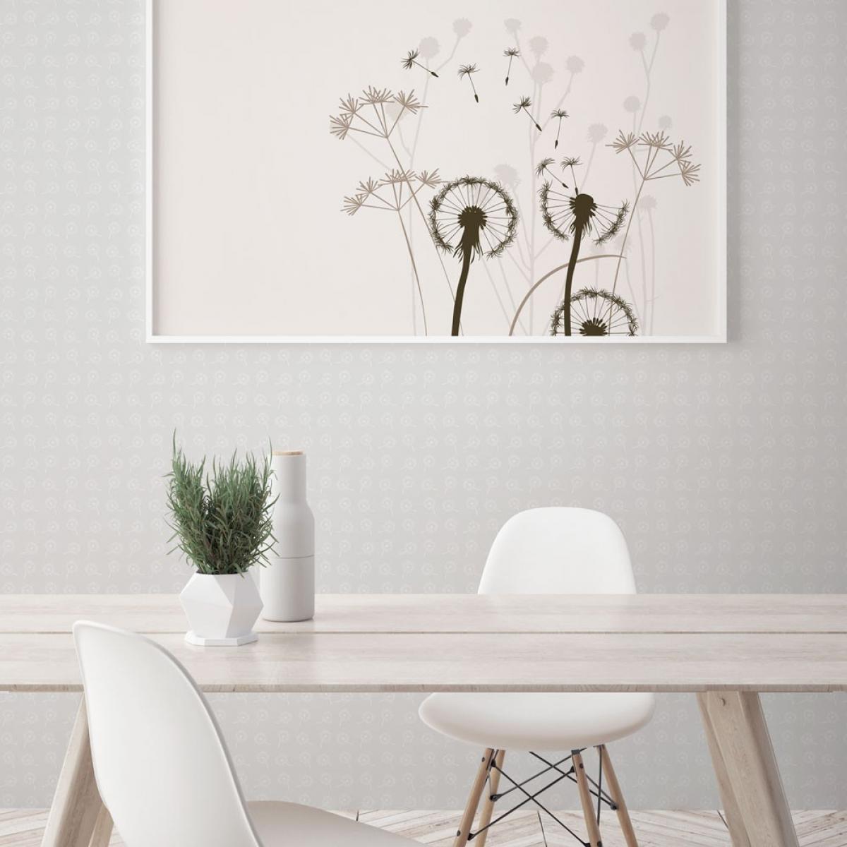 Rollo de dos paneles autoadhesivos canvas DANDELION