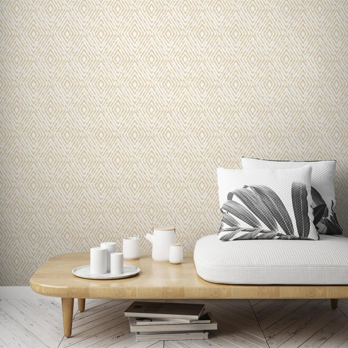 Rollo de dos paneles autoadhesivos canvas MUSTARD