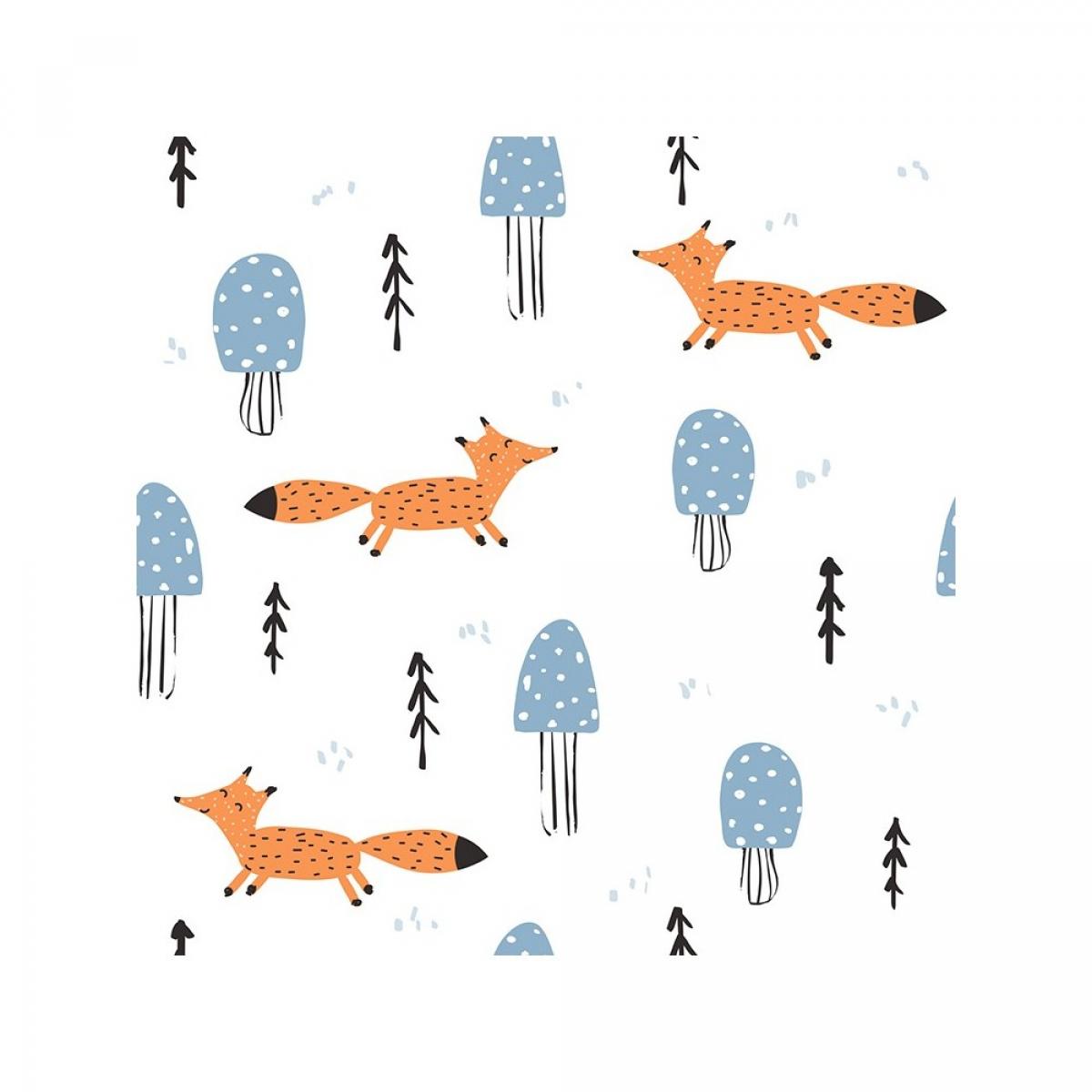 Rollo de papel pintado infantil de dos paneles autoadhesivos canvas GUINEU