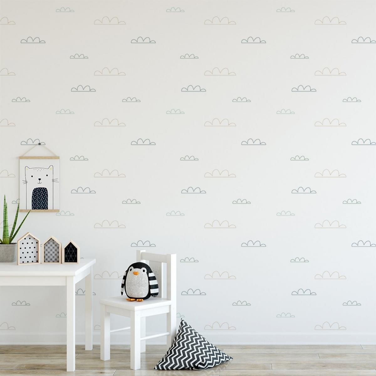 Rollo de dos paneles autoadhesivos canvas NUBES