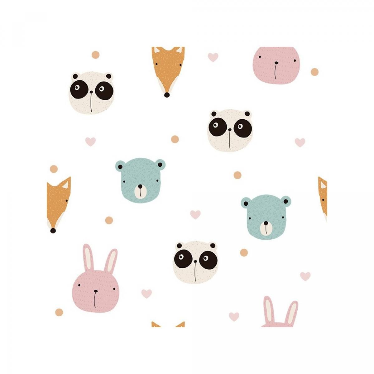 Rollo de papel pintado infantil de dos paneles autoadhesivos canvas CUTE