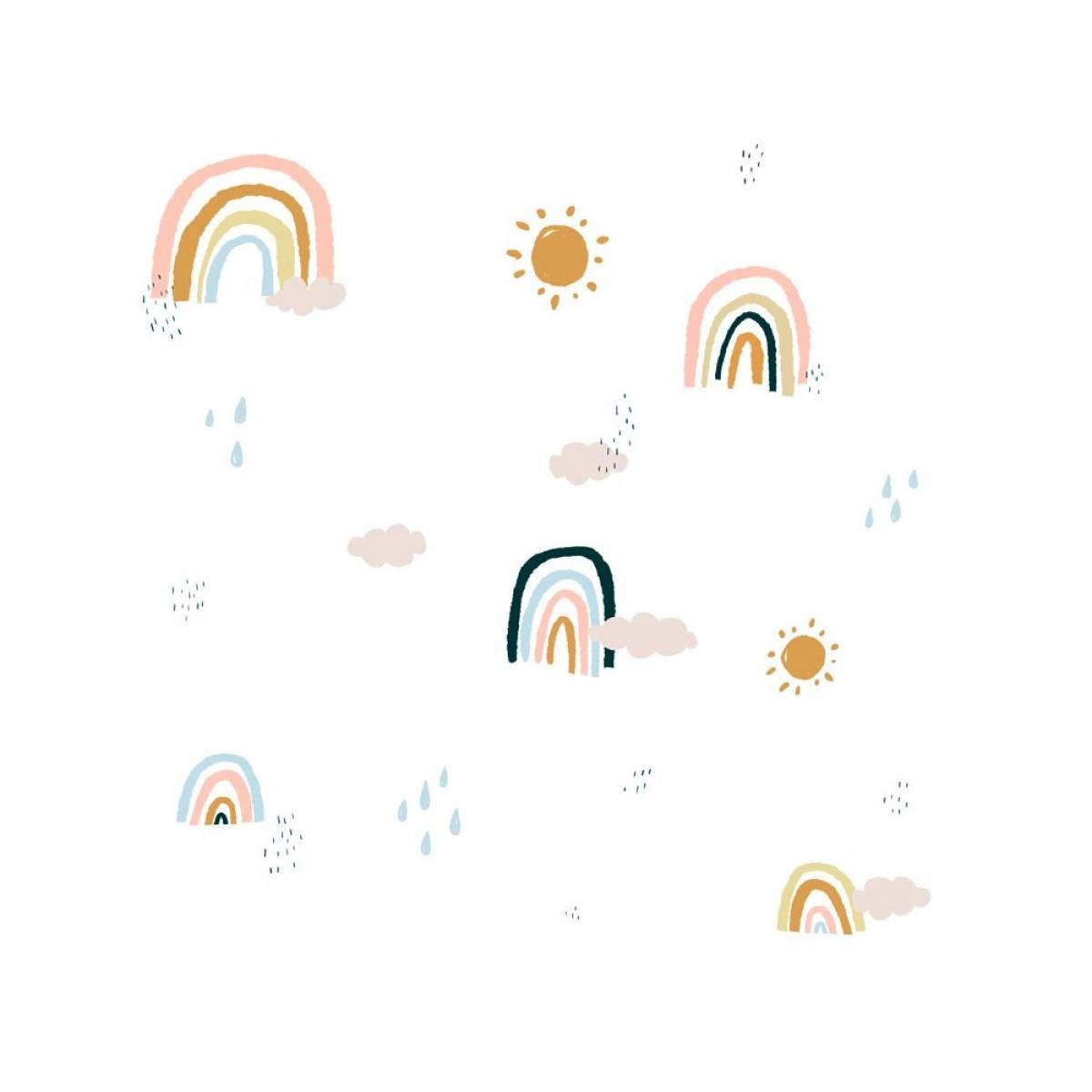 Rollo de papel pintado infantil de dos paneles autoadhesivos texart ARCOIRIS