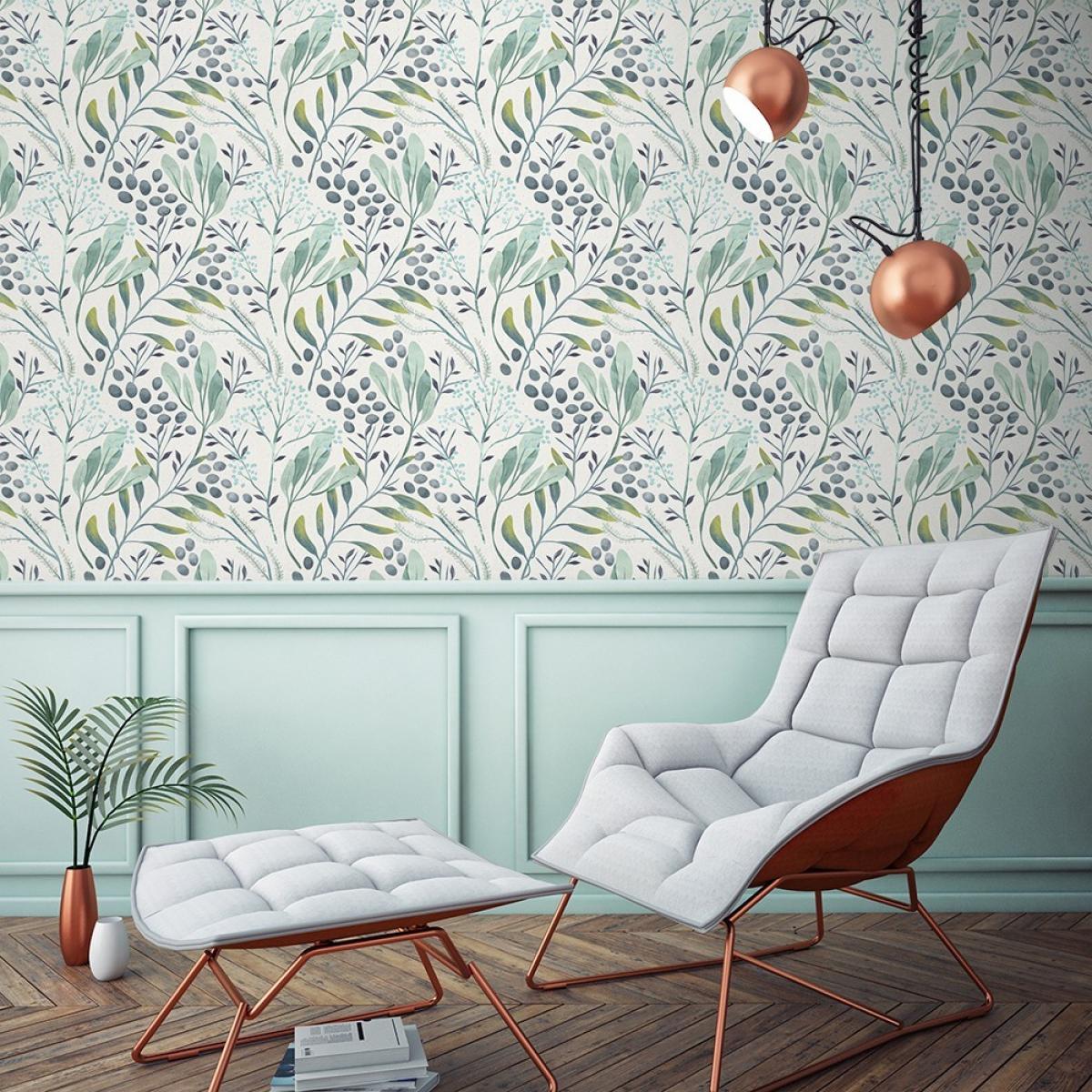 Rollo de dos paneles autoadhesivos texart FLORAL