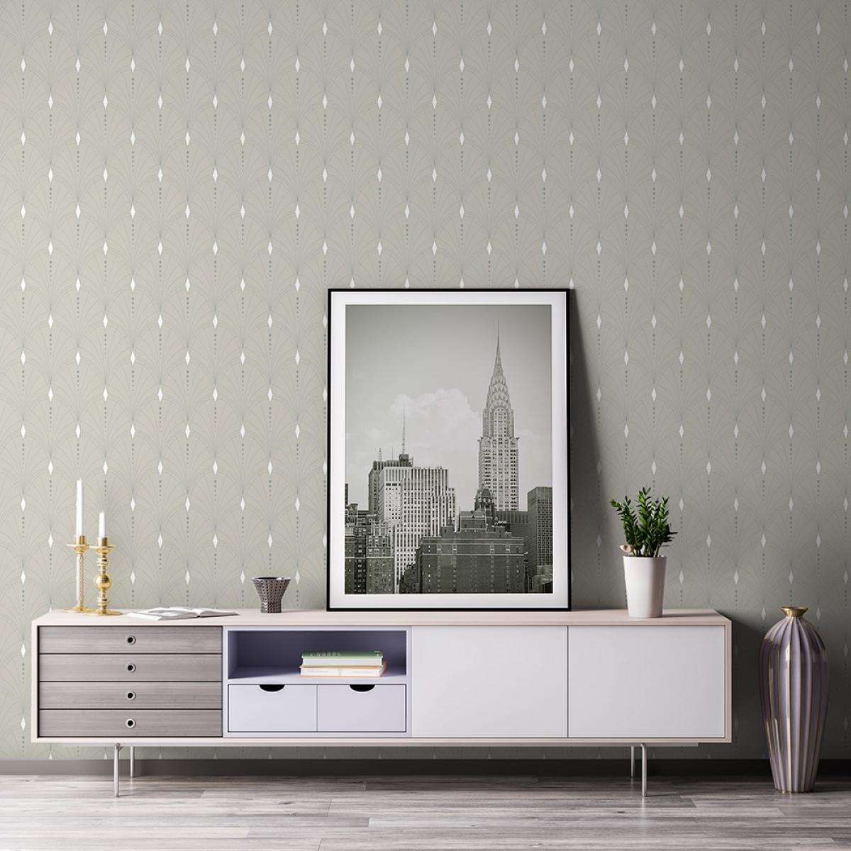 Rollo de papel pintado salón de dos paneles autoadhesivos texart BUILDING