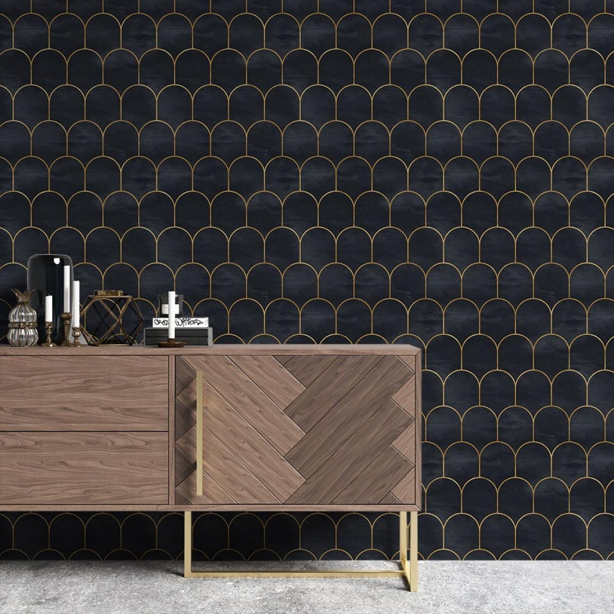 Rollo de papel pintado salón de dos paneles autoadhesivos texart OLD