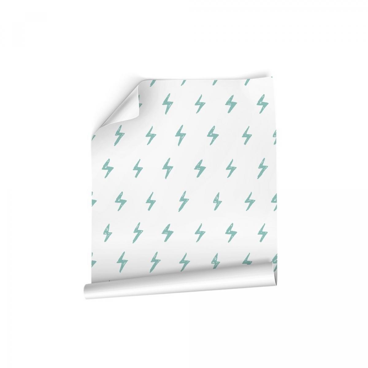 Rollo de dos paneles autoadhesivos texart RAYOS Y CENTELLAS AGUAMARINA