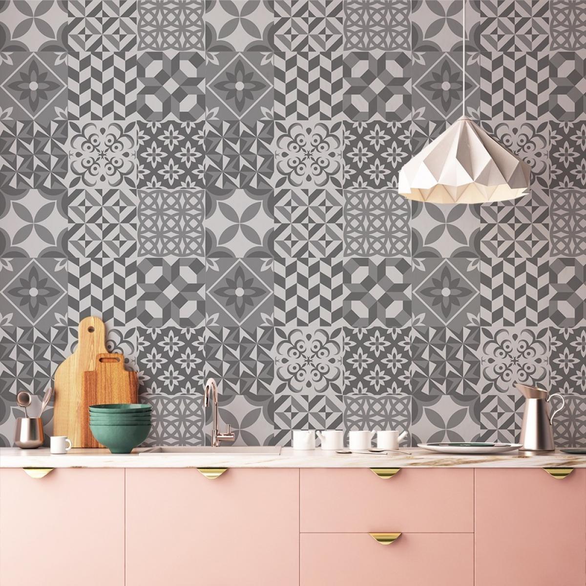 Rollo de papel pintado cocina de dos paneles autoadhesivos texart HIDRA