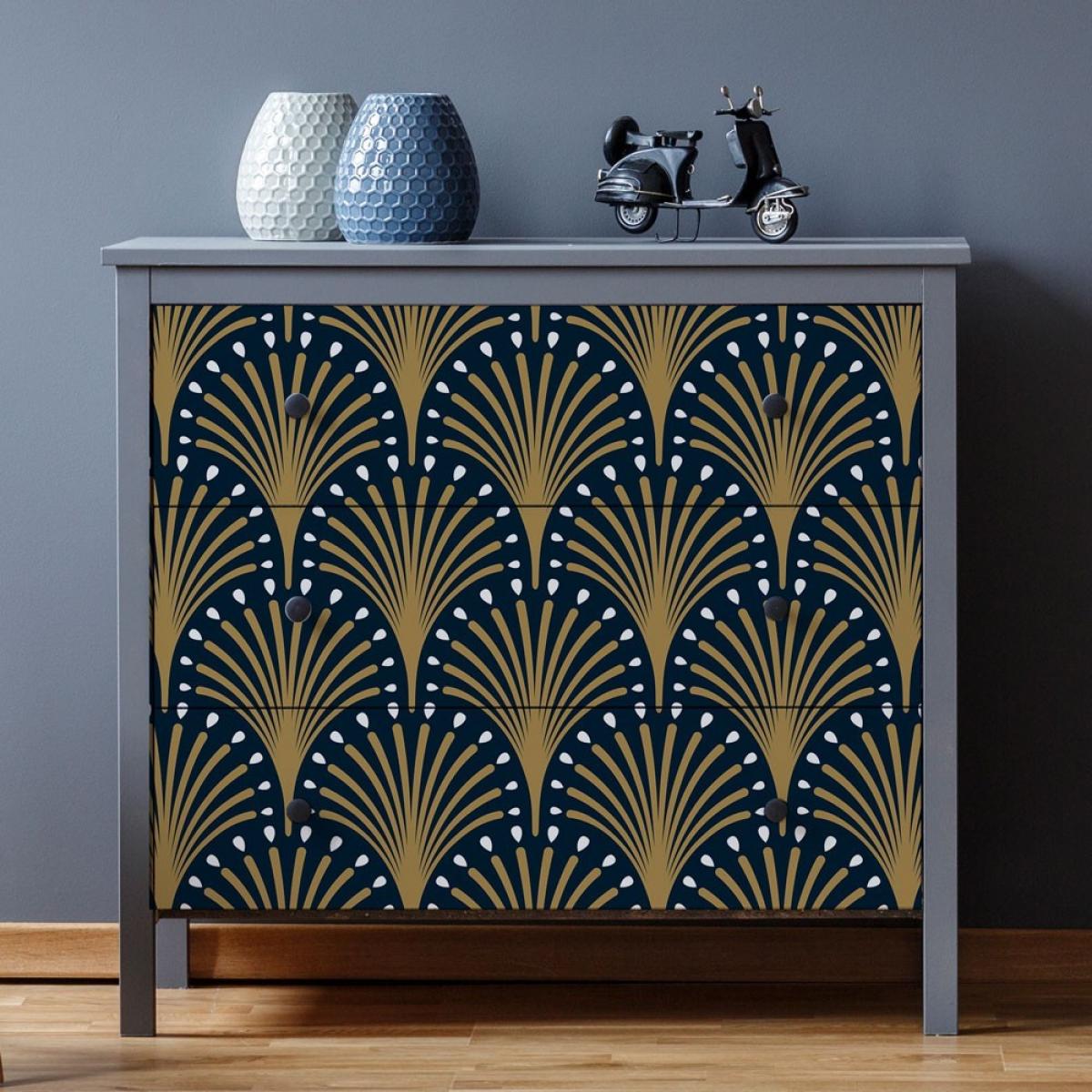 Vinilo autoadhesivo Low Cost mate  ART DECO BLANCO