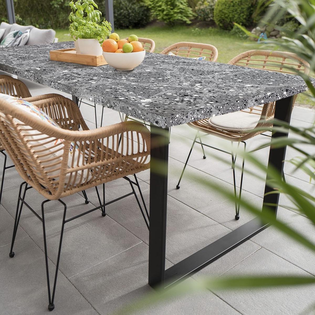 Vinilo autoadhesivo Low Cost mate  TERRAZO BIG DARK