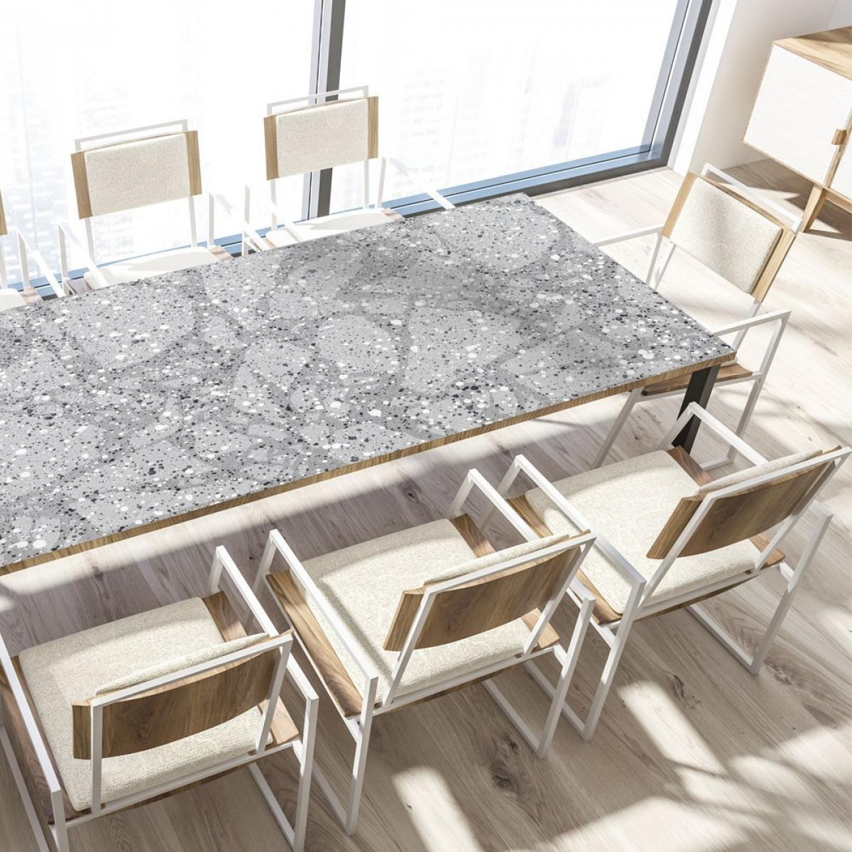 Vinilo autoadhesivo Low Cost mate  TERRAZO BIG GREY