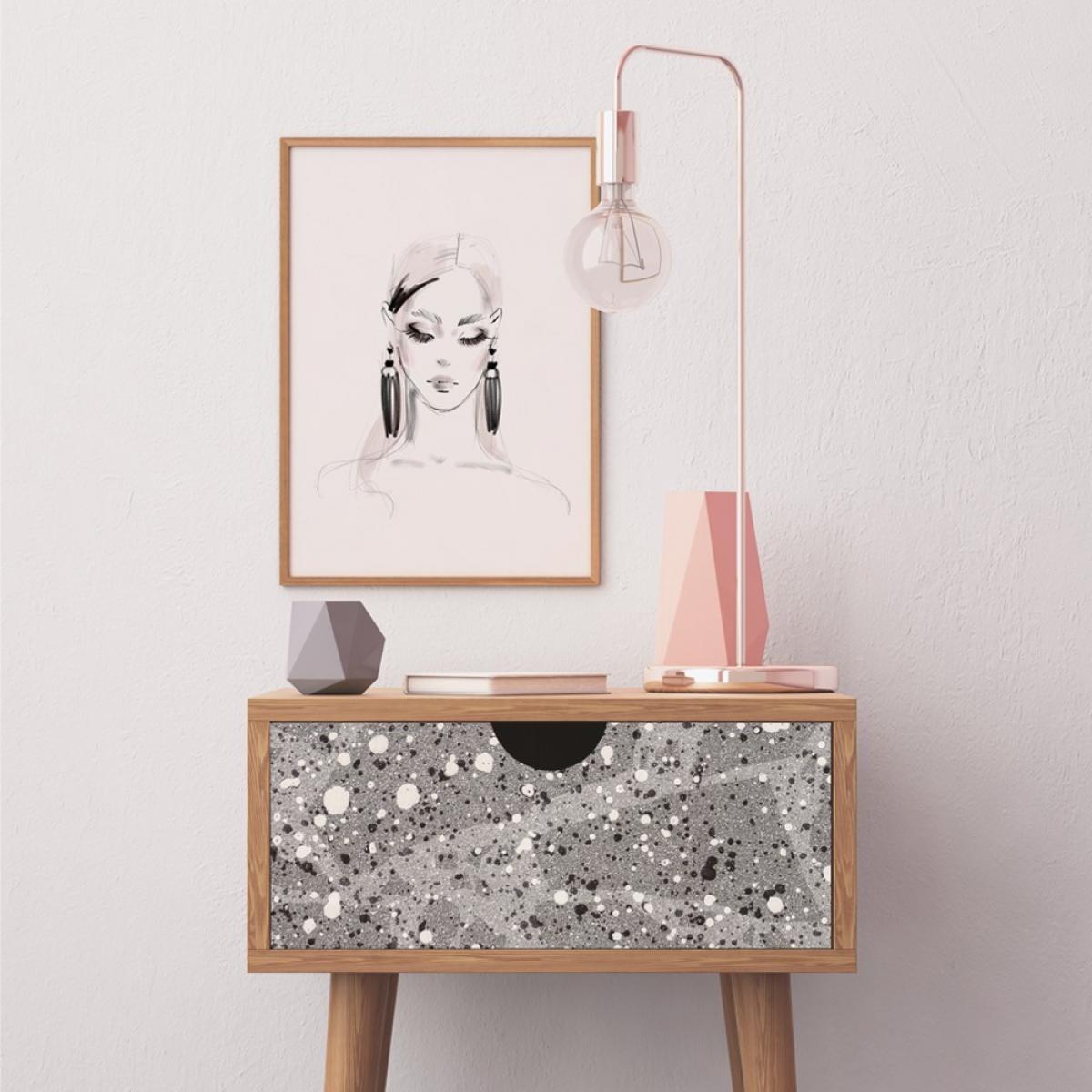 Vinilo autoadhesivo Low Cost mate  TERRAZO BIG GREY