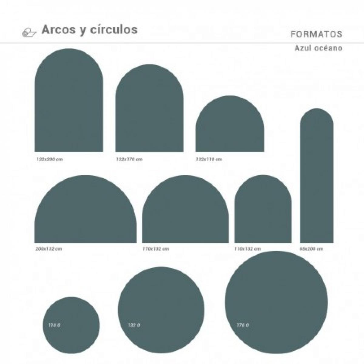 Arco pintado vinílico autoadhesivo AZUL