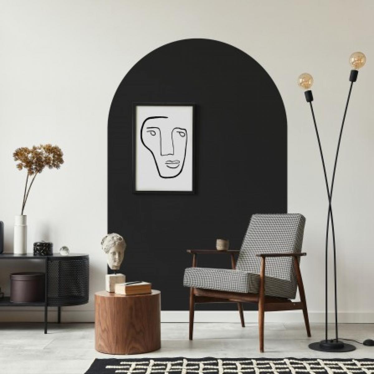 Arco pintado vinílico autoadhesivo NEGRO