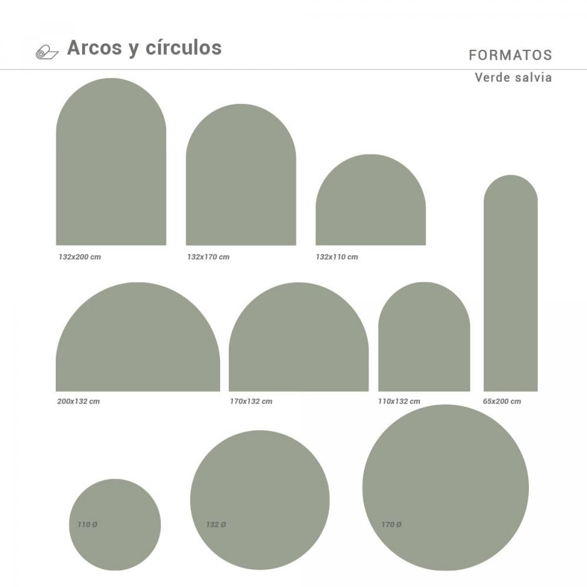 Arco pintado vinílico autoadhesivo VERDE