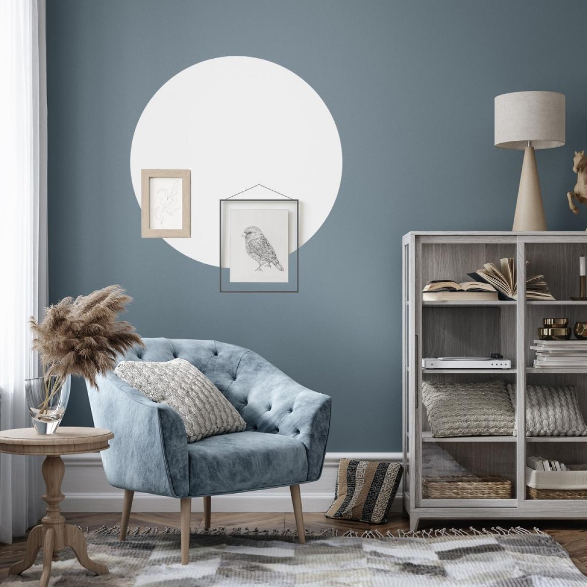 Círculo pintado vinílico autoadhesivo BLANCO