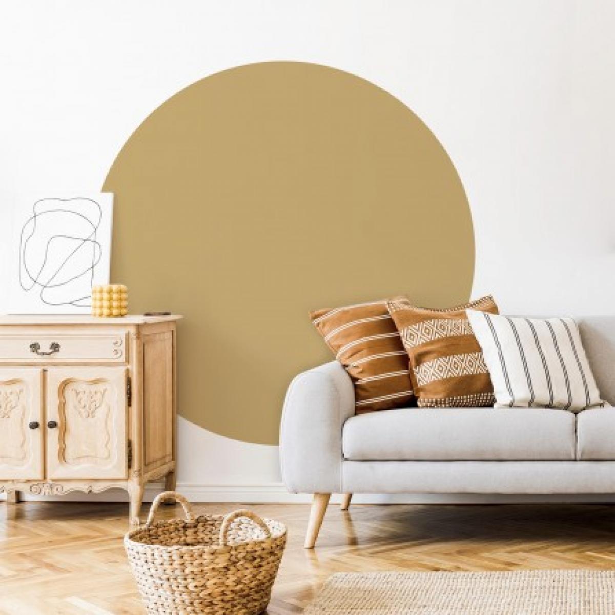 Círculo pintado vinílico autoadhesivo OCRE