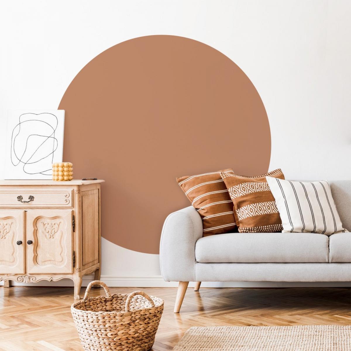 Círculo pintado vinílico autoadhesivo ROJO TEJA