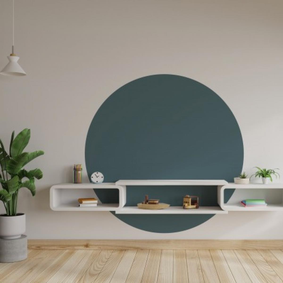 Círculo pintado vinílico autoadhesivo AZUL OCÉANO