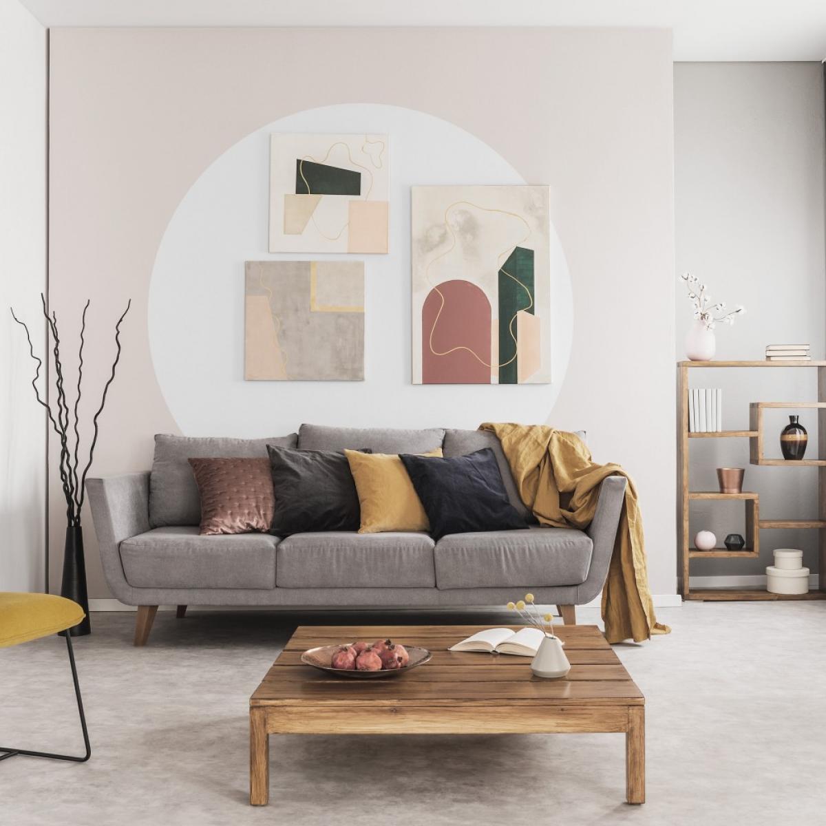 Círculo pintado vinílico autoadhesivo BLANCO