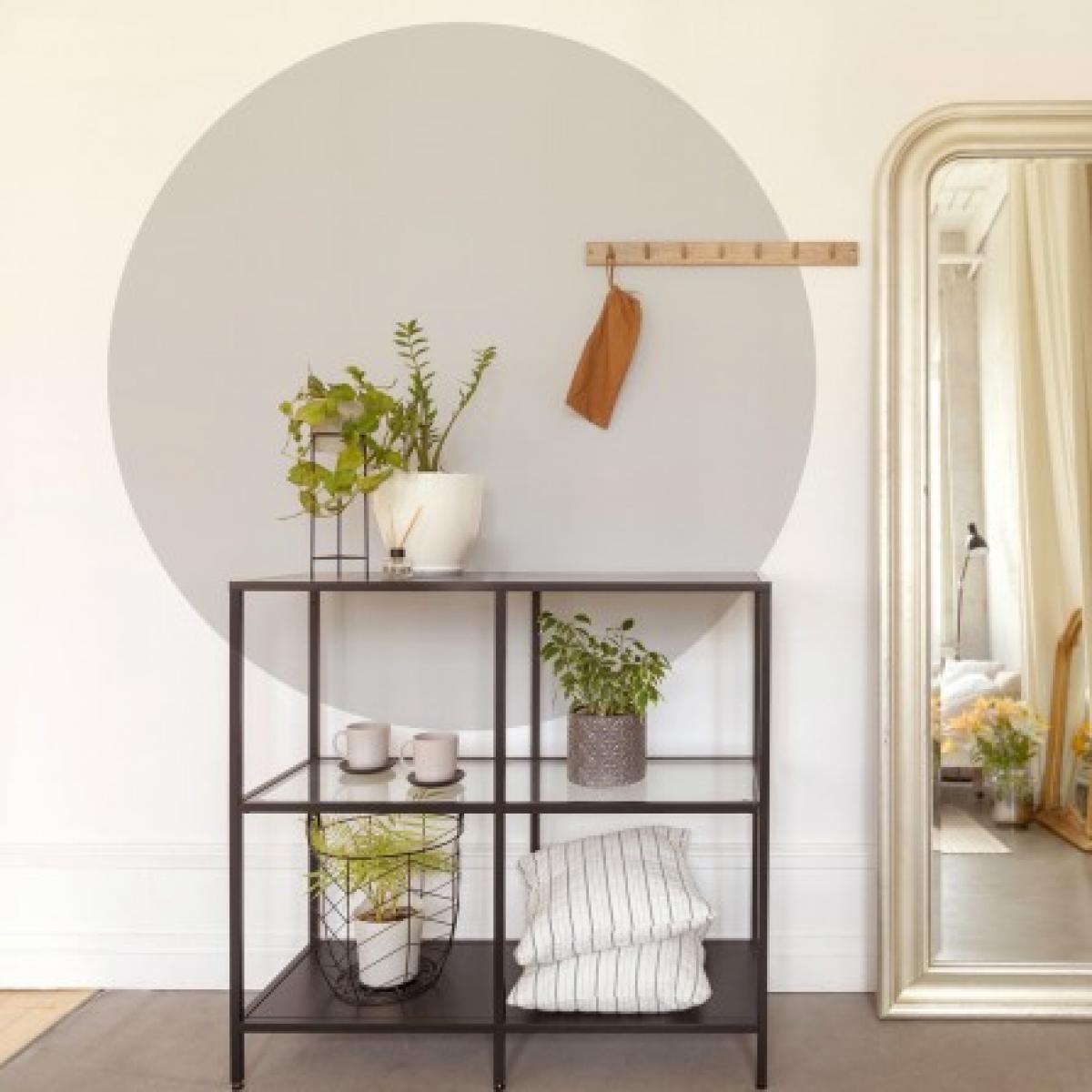 Círculo pintado vinílico autoadhesivo GRIS NEUTRO