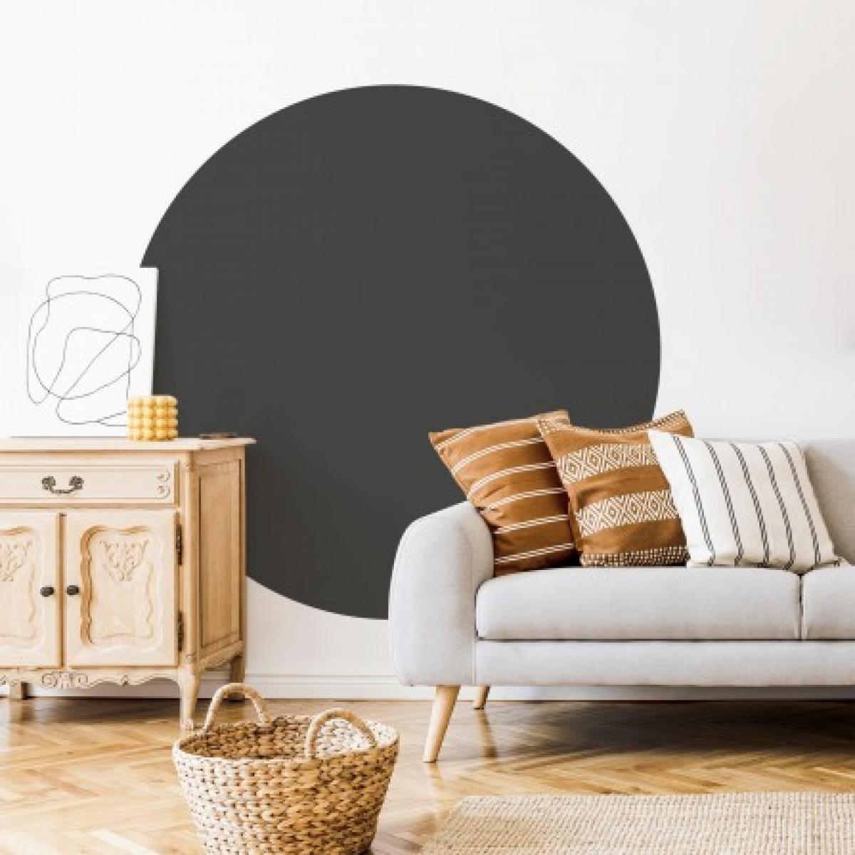 Círculo pintado vinílico autoadhesivo NEGRO NOCHE