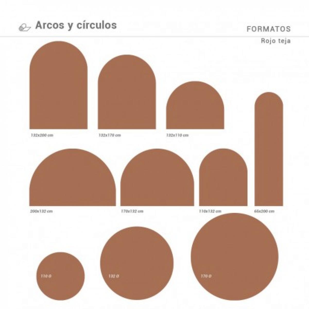 Círculo pintado vinílico autoadhesivo ROJO TEJA