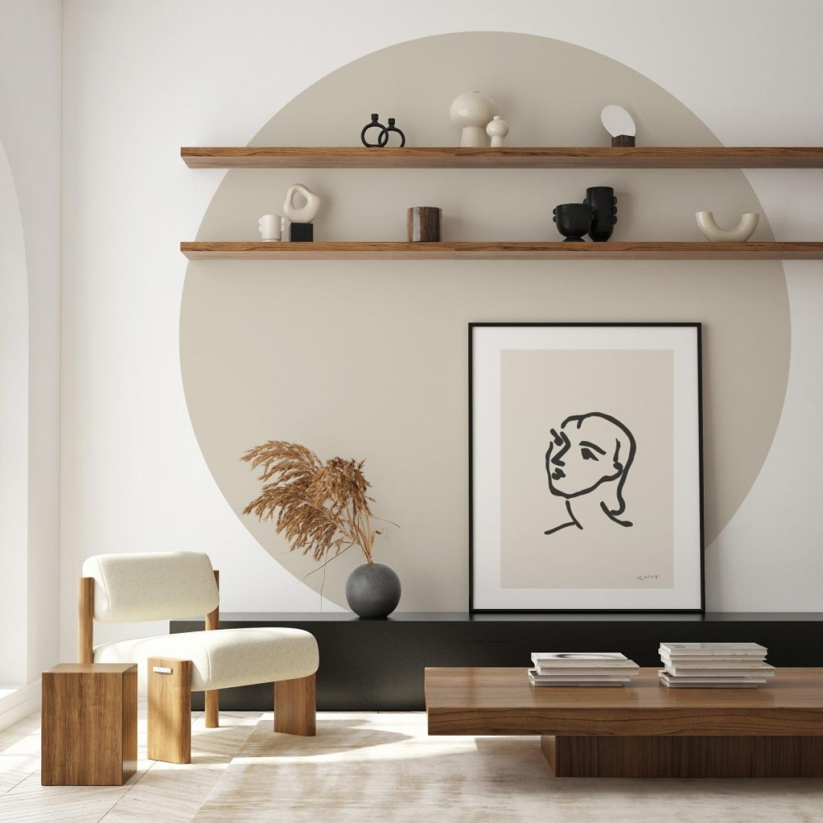 Círculo pintado vinílico autoadhesivo TOPO