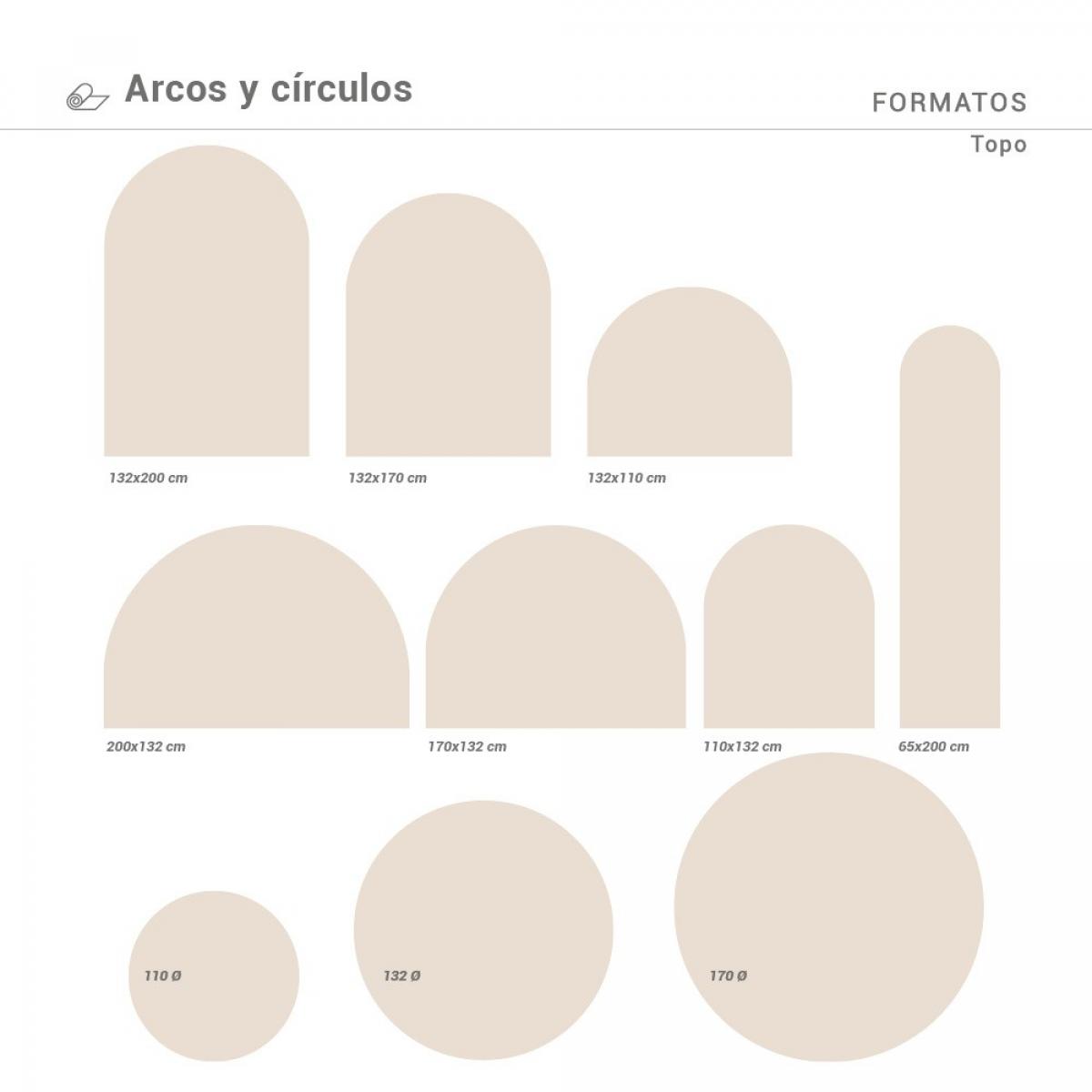 Círculo pintado vinílico autoadhesivo TOPO