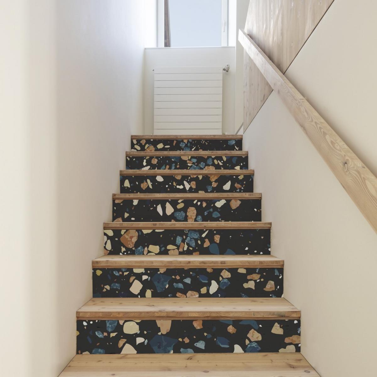 Vinilo autoadhesivo Low Cost mate  TERRAZO HONEY NEGRO