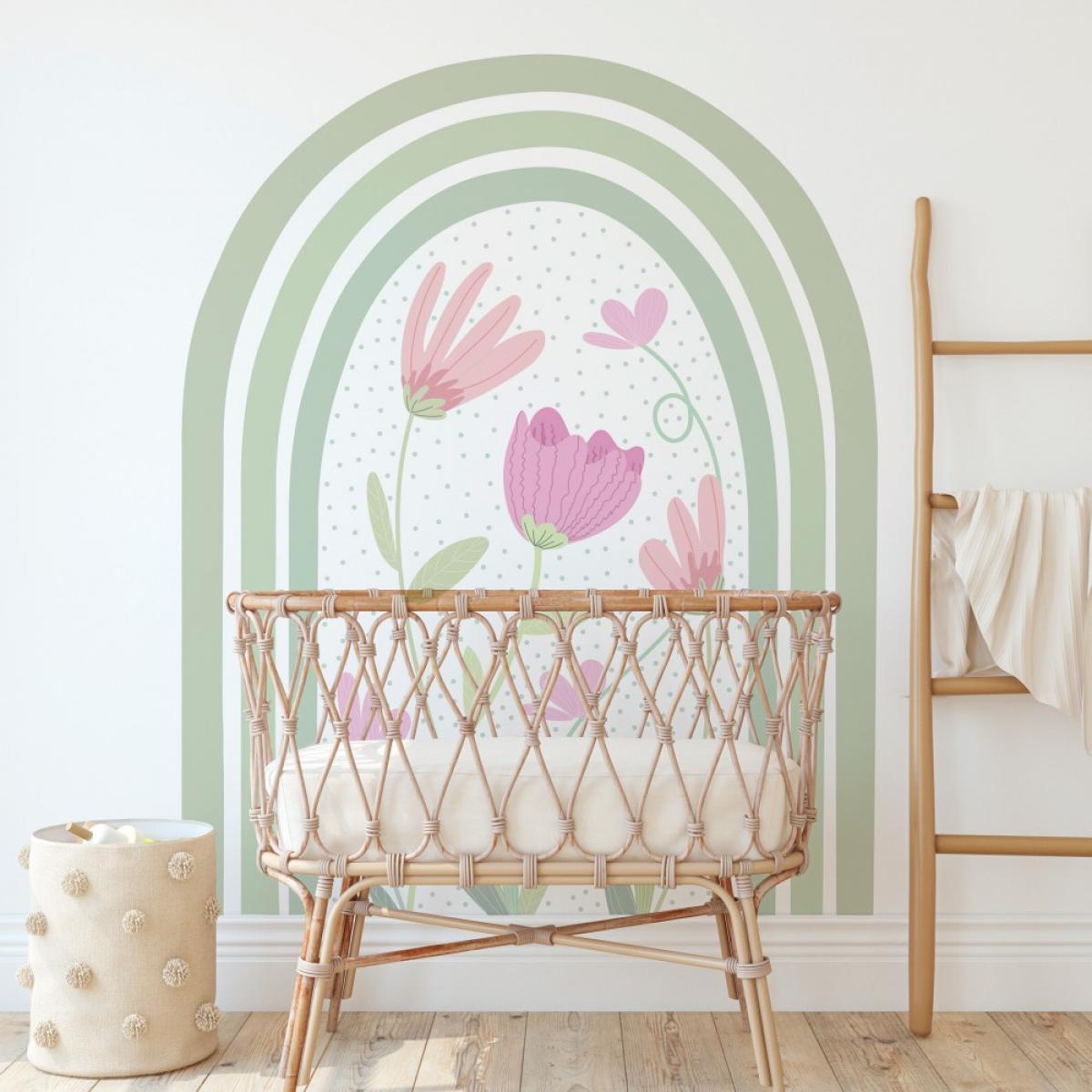 Arco pintado vinílico autoadhesivo FLORAL