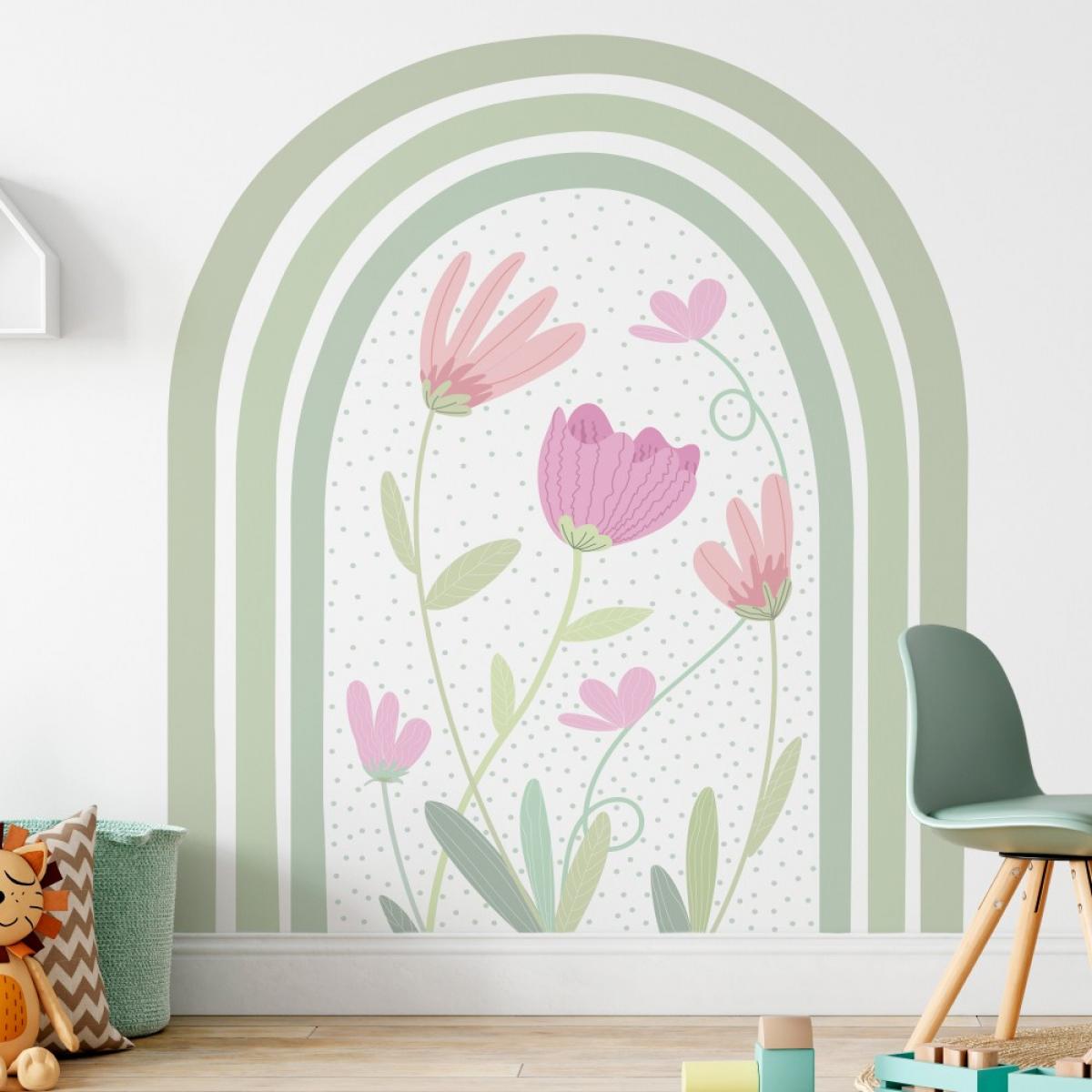 Arco pintado vinílico autoadhesivo FLORAL