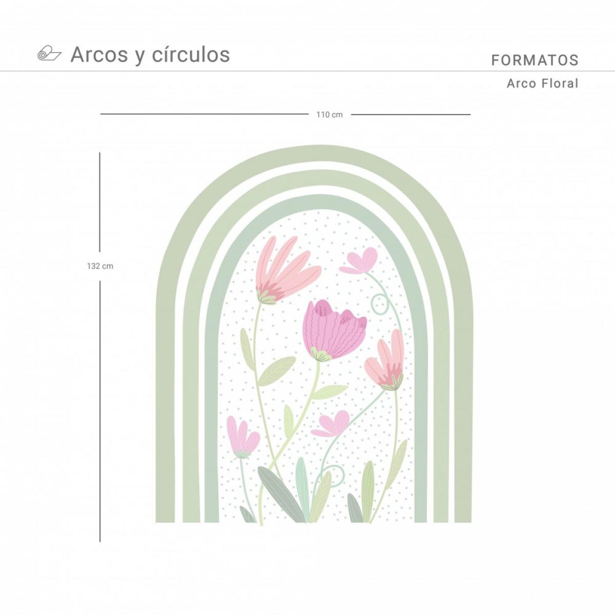 Arco pintado vinílico autoadhesivo FLORAL
