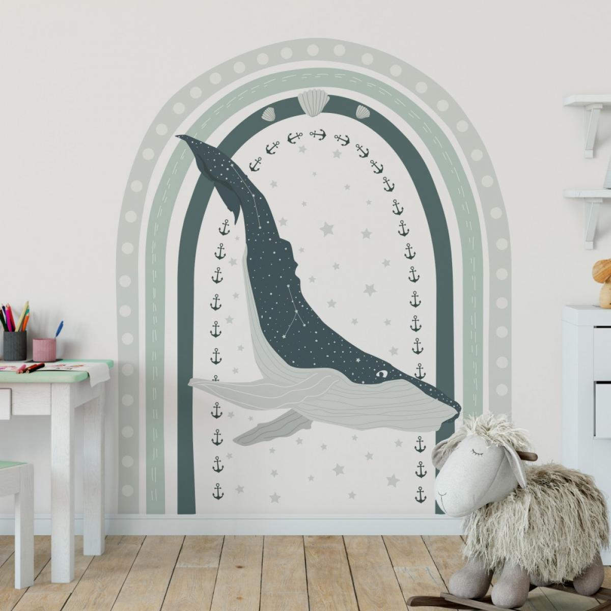 Arco pintado vinílico autoadhesivo BALLENA