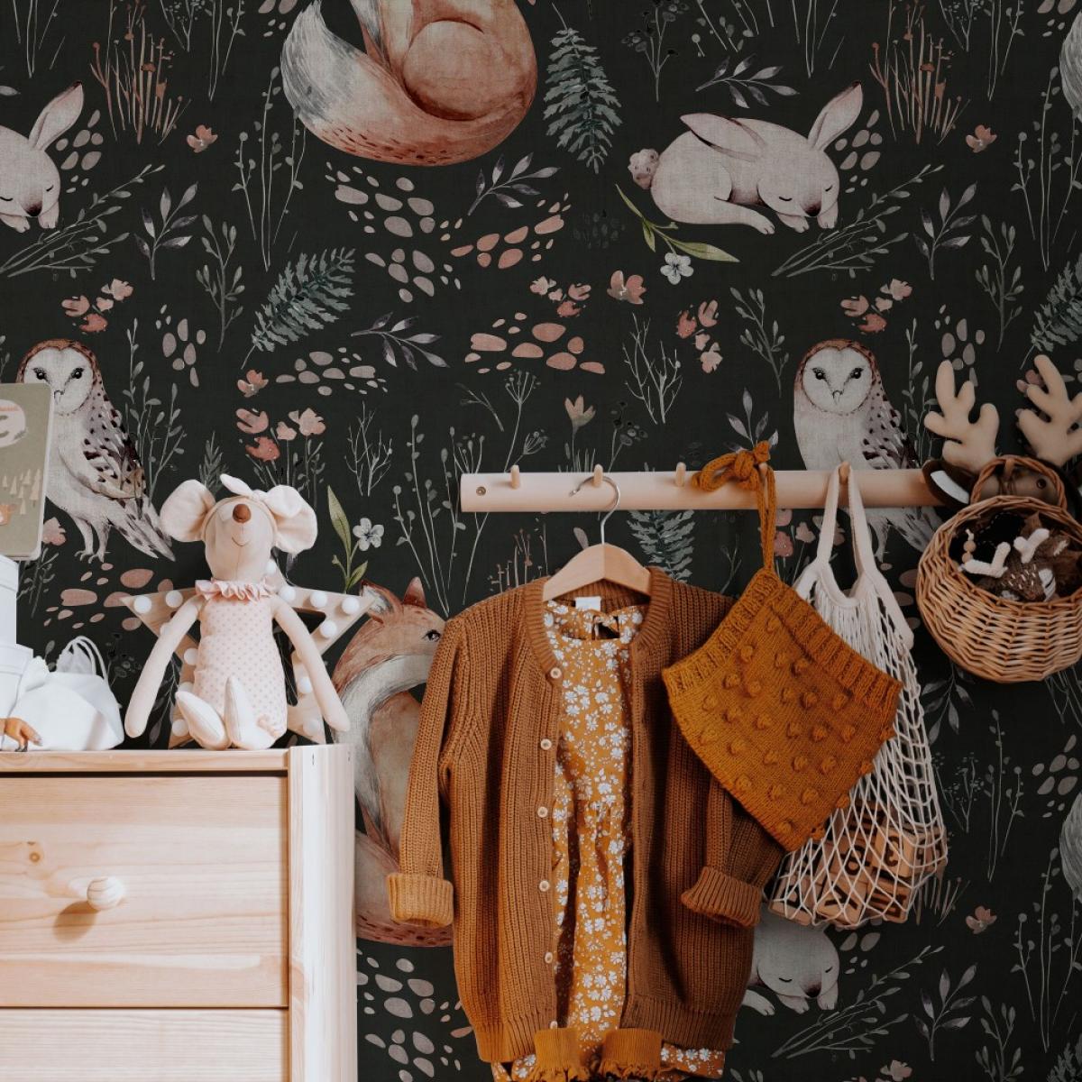 Rollo de dos paneles autoadhesivos texart WILD AND FREE DARK