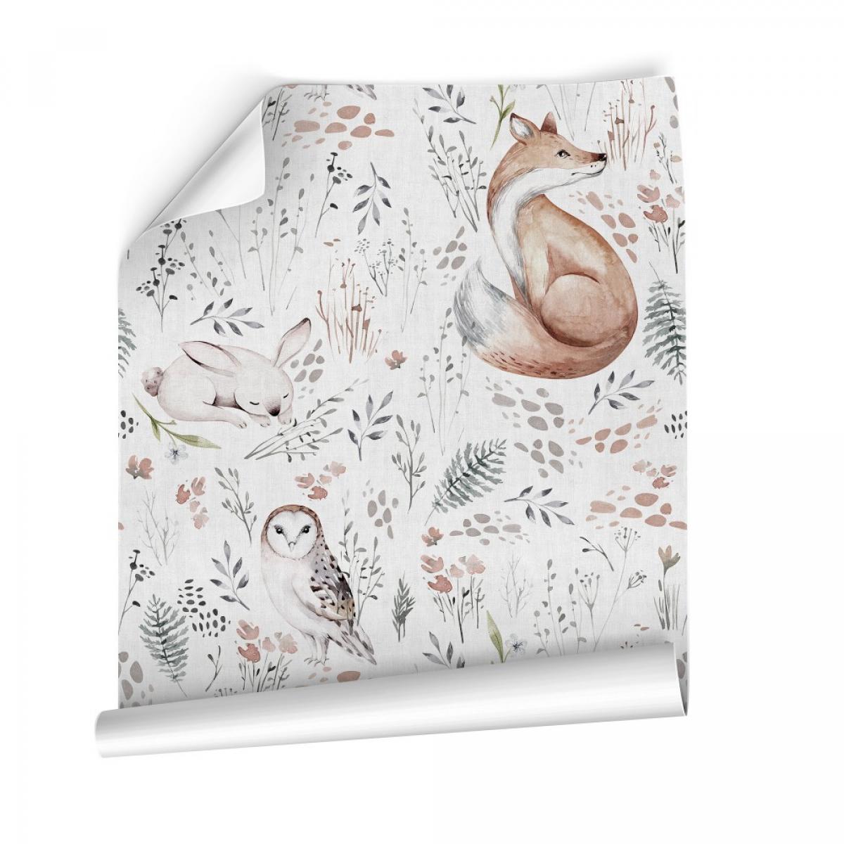 Rollo de dos paneles autoadhesivos texart WILD AND FREE WHITE