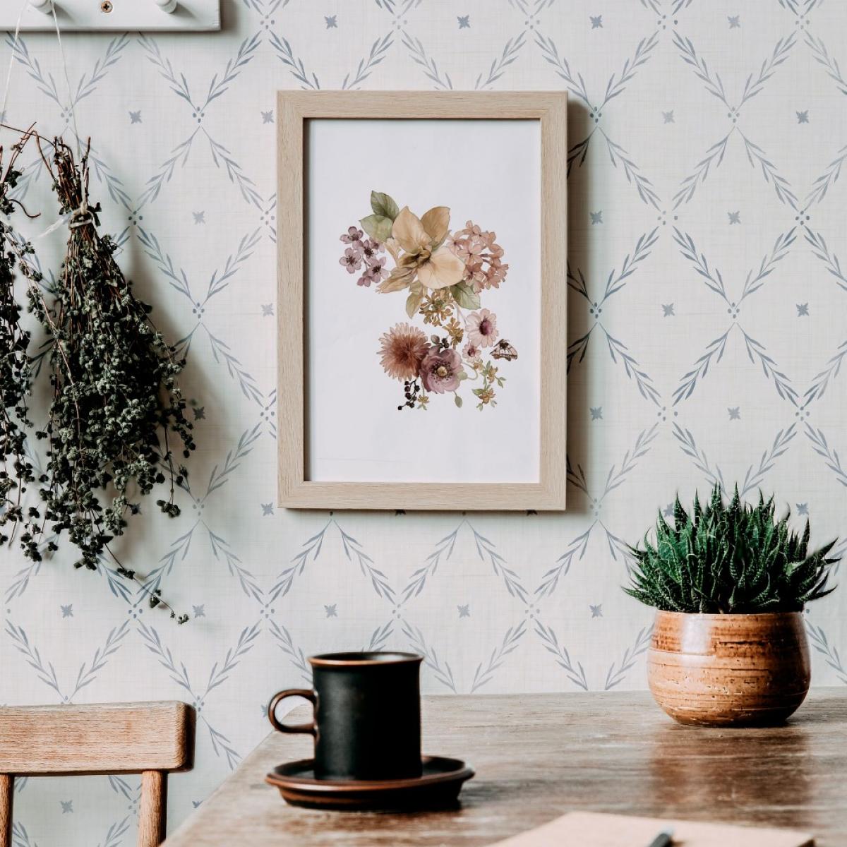 Rollo de dos paneles autoadhesivos canvas ENGLISH ROOM