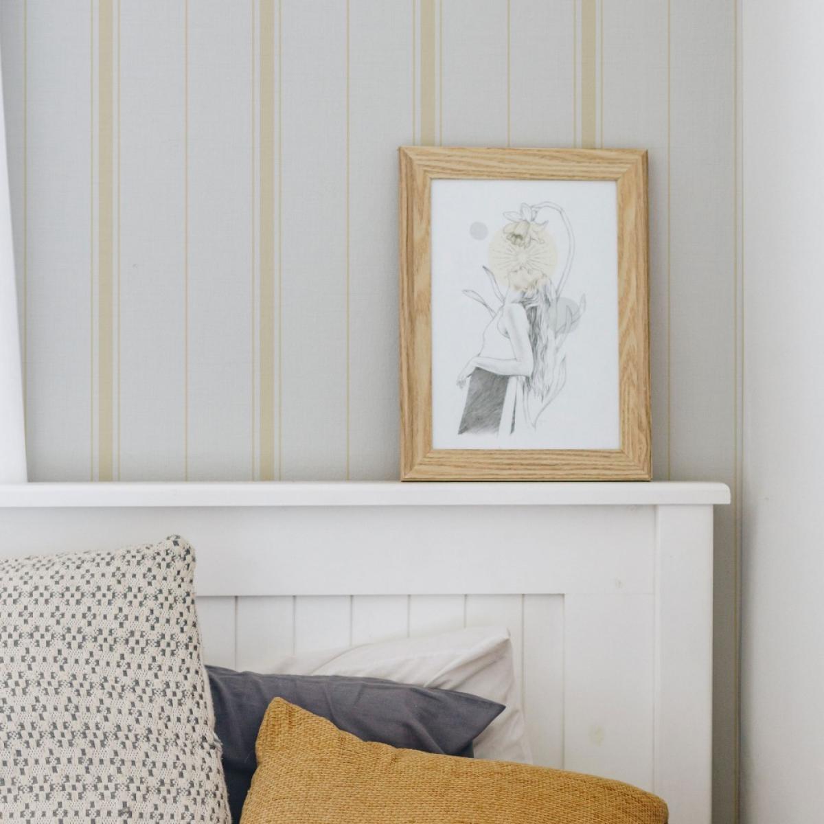 Rollo de papel pintado salón de dos paneles autoadhesivos canvas OLD BASICS