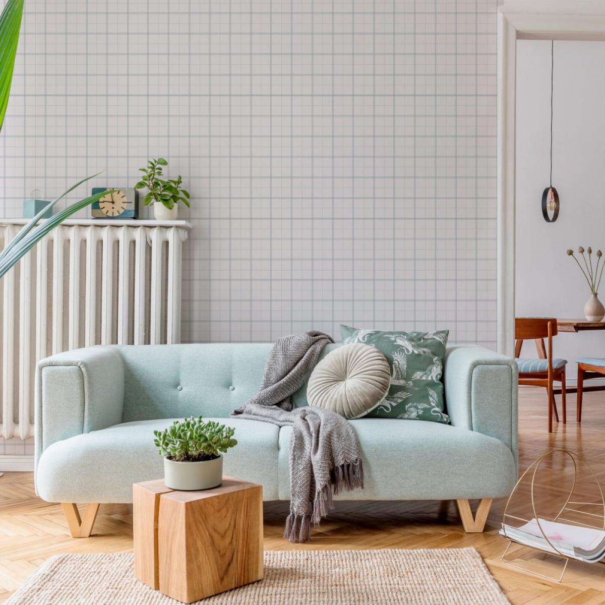 Rollo de dos paneles autoadhesivos canvas TARTAN BASICS