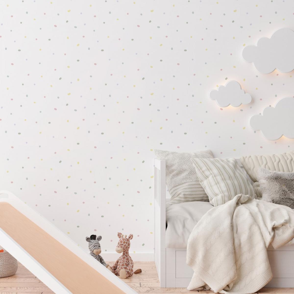 Rollo de papel pintado infantil de dos paneles autoadhesivos canvas CUTE