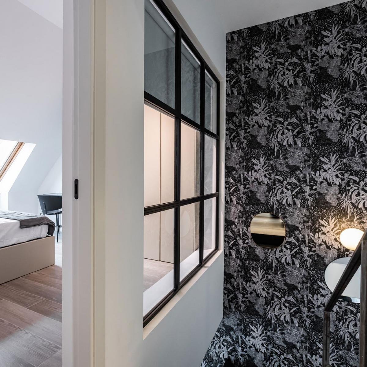 Rollo de dos paneles autoadhesivos canvas DARK